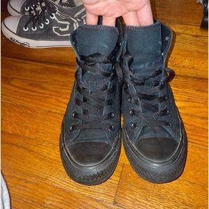 Black high top converse